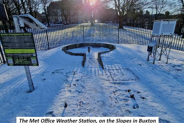 Buxton’s coldest night for more than 12 years as air temperature plummets to -8.3°C. Photo Michael Hilton