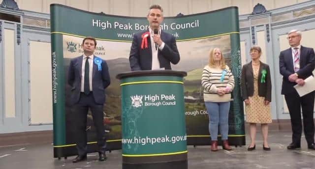 New MP Jon Pesubmitarce says ‘change has arrived in the High Peak and in the country’. Photo Councillor Damien Greenhalgh.