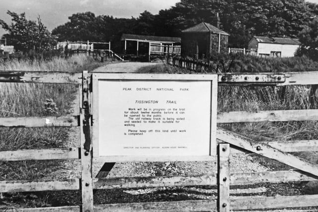 Demolishing a train station for the Tissington trail, 1970s.
