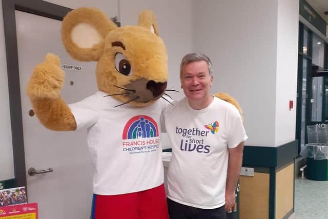 Francis mouse, the mascot from Francis House hospice