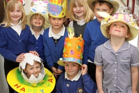Entrants in Chapel Primary School's Easter bonnet competition. Photo Jason Chadwick
