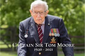 Captain Sir Tom's family released this photo on Twitter to announce his death. (Photo: Twitter).