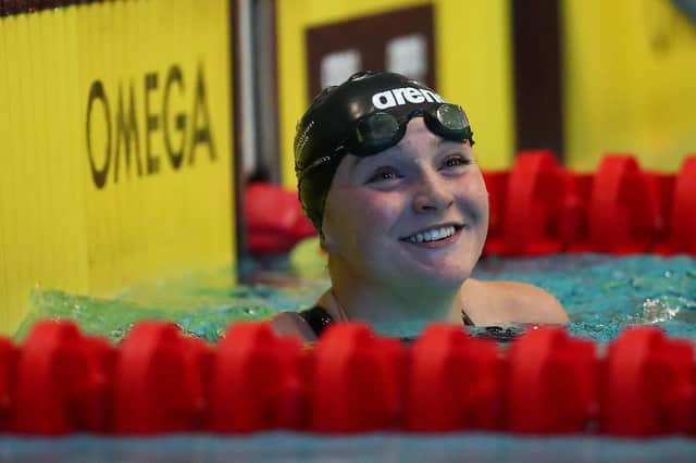 Abbie Wood impresed in the Women's 200m Individual Medley Final at the Manchester International Swimming Meet 2021. (Photo by Clive Rose/Getty Images)