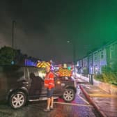 A Derbyshire 4x4 Responder who was out on call this weekend helping emergency services tackle the devastating floods caused by Storm Babet. Photo Derbyshire 4x4