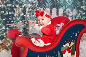 Baby Aurora is on the Christmas sleigh. Photo  Paris Capewell-Smith
