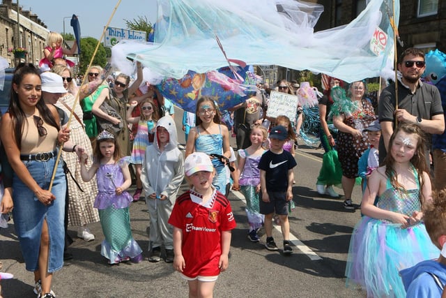 St Georges Primary taking part in New Mills Carnival procession. Pic Jason Chadwick