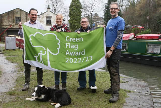 Whaley Bridge Canal Basin Green Flag, Nev Clarke, Nichola Shrimpton, Richard Baggott and Jason Lock