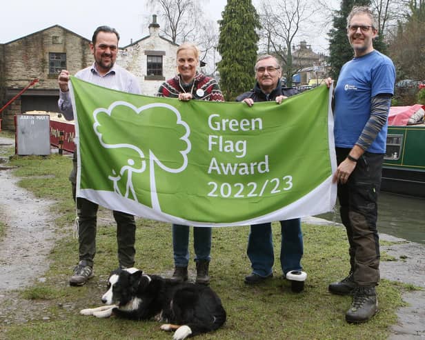 Whaley Bridge Canal Basin Green Flag, Nev Clarke, Nichola Shrimpton, Richard Baggott and Jason Lock