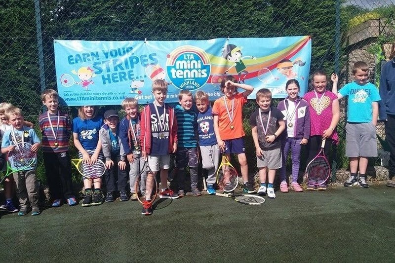 Kids take to the courts at Buxton for an LTA backed tennis event.