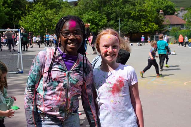 Pupils full of smiles at the Colour Run