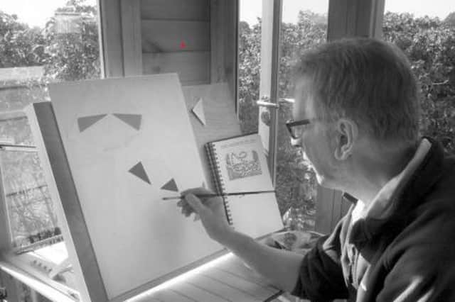 Michael Hill uses art as therapy to help him cope with Parkinson's Disease.