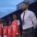 Alistair Heath on the touchline at a Angkor Tiger game in Cambodia. Photo: Angkor Tiger FC.