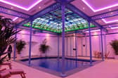 The thermal pool - restored with 1920s tiles and original steel supporting framework