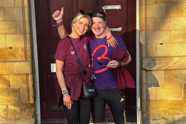 Thumbs for the dad and daughter double act raising money and awareness for Blood Cancer UK. Photo submitted