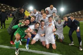 Buxton enjoy the moment of the triumph over York  - Pic by Richard Parkes