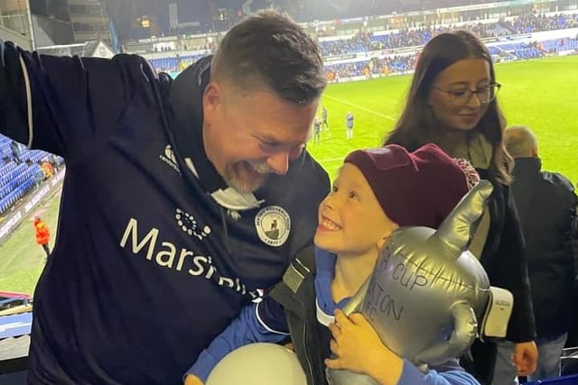 Big smiles for this duo who went to the second round of the FA Cup game away at Ipswich. Picture submitted