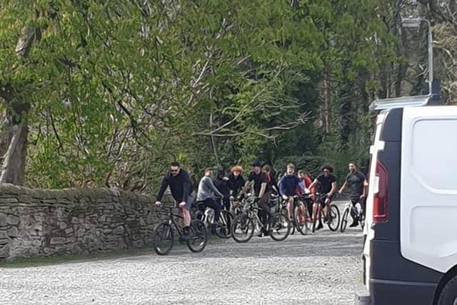 Onlookers were 'fuming' at the riders' disregard for public safety