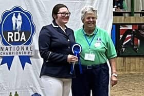 Jessica Limb receives a well-deserved accolade for her success at the RDA National Championships. Photo: Janette Sykes
