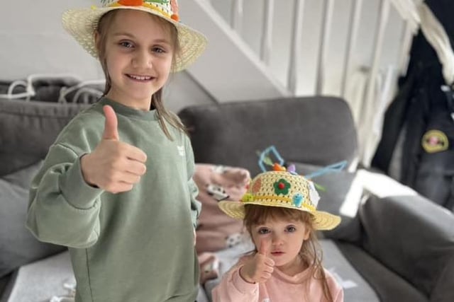 Lily and Emmy give the thumbs up. Photo Abbie Jones