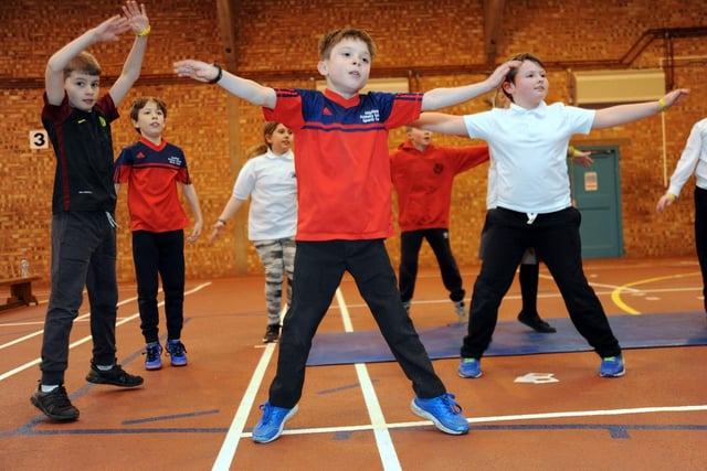 Change for Life event organised by High Peak School & Sports Partnership. Pupils from local schools get active at the Fairfield Centre on Wednesday.