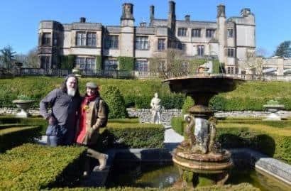 Thornbridge Hall owners Emma and Jim in the gardens.