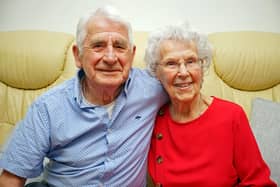 Marian and Rowland Andrew celebrate their 70th wedding anniversary.                              
