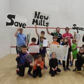 Squash juniors and coaches at New Mills Squash Court. Photo submitted