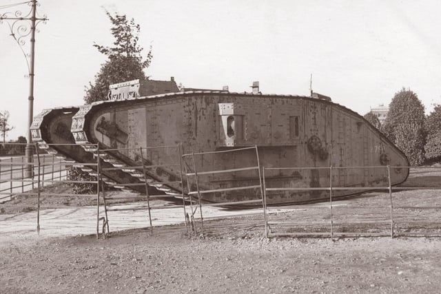 This tanks was located on the green outside the Victoria Barracks in Victoria Avenue, Southsea from 1919 until sometime in the 1930's. Later she was 'fused' together with another WWI tank which was located at HMS Excellent, Whale Island and the complete thing now resides at the tank museum at Bovington in Dorset.