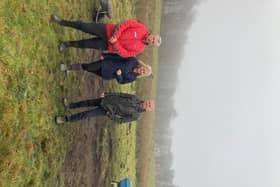 Dan Riley White Hall Outdoor Education Centre Manager, Ruth George Derbyshire County Council and David Beltont, trustee, the Friends group. Photo submitted