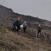 Students from Buxton and Leek College have planted trees at two sites
