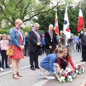 The most recent visit to Oignies where people paid tribute to the fallen soldiers of World War Two.