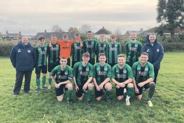 Chapel Town first team, with leading scorer Lewis Coates second from the left on the back row.