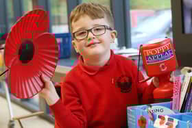 Jason Burgess, 5, young poppy appeal volunteer 