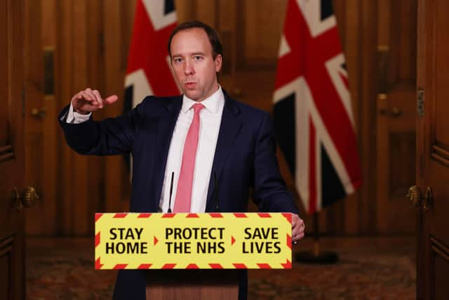 UK Health Secretary Matt Hancock talks at the government Coronavirus briefing at Downing Street on March 1, 2021 in London, England. (Photo by Ian Vogler - WPA Pool/Getty Images)