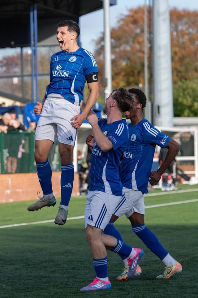 Buxton made it two wins in a row after hammering Needham Market 7-1. Pic: Phil Peat Photography.