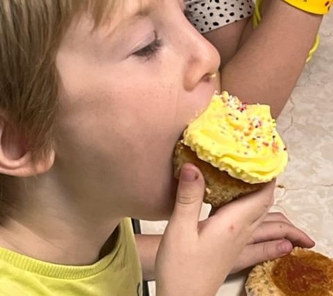 There's no such thing as too much cake for this Hayfield Primary student. Pic submitted
