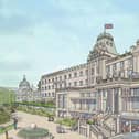 An artist's impression of the planned conversion of Derbyshire County Council's County Hall HQ in Matlock into a hotel