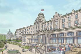 An artist's impression of the planned conversion of Derbyshire County Council's County Hall HQ in Matlock into a hotel