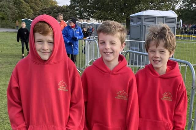 High Peak AC U11 boys team at the Northern Cross Country relay races.
