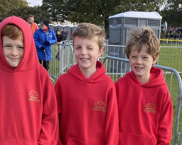 High Peak AC U11 boys team at the Northern Cross Country relay races.