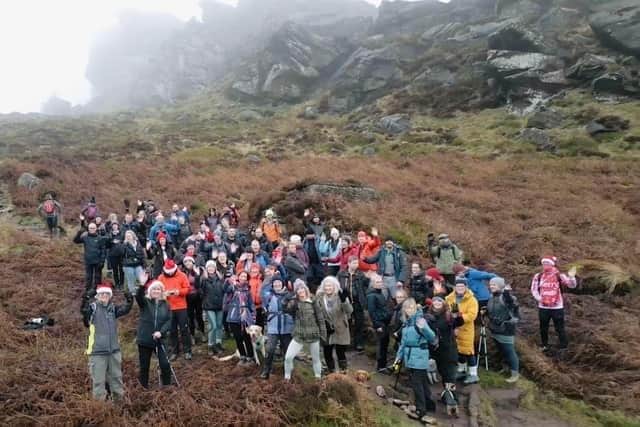 Some of the 250 people who took part in the Peak District Christmas Day Hike last year. Photo submitted