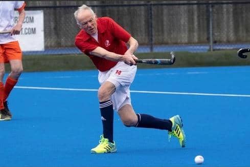 Peter Danson in England action in Tilburg.