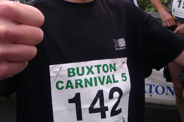 Thomas Theyer taking part in the Buxton Carnival Road Race in July 2013
