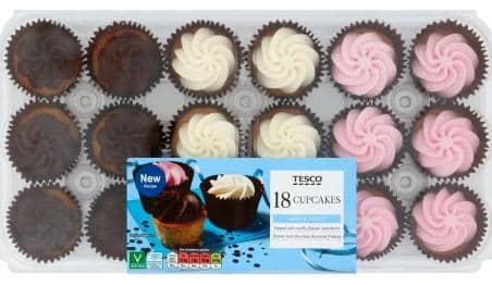 Tesco has urged people with a soya allergy to not eat the cupcakes but to return the product for a full refund. Picture: Tesco