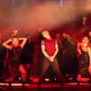 The young dancers perform a high-energy routine.