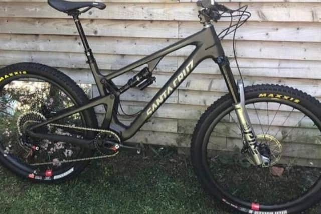 Kieren Harden's Santa Cruz 5010 CC mountain bike was stolen at knifepoint
