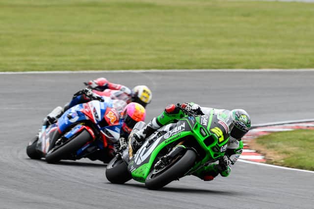 Christian Iddon leads the way into a corner at Oulton Park. Photo: Michael Hallam.