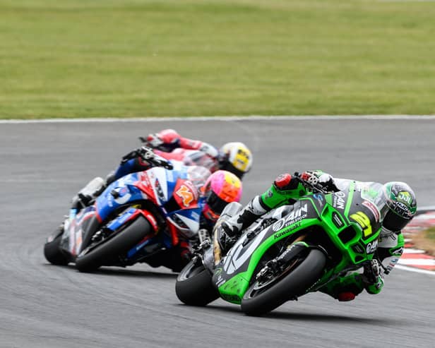 Christian Iddon leads the way into a corner at Oulton Park. Photo: Michael Hallam.