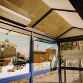 Eamonn Murphy's artwork at Buxton Station