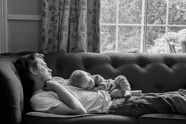Sarah Lind took first prize in Chapel Camera Club's people's summer photo competition with this image of her husband and daughter.